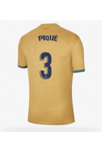 Fotbalové Dres Barcelona Gerard Pique #3 Venkovní Oblečení 2022-23 Krátký Rukáv